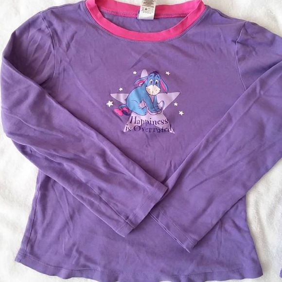Disney Eeyore Purple Happiness is Overrated Pajama Set Ladies Small - Picture 2 of 8
